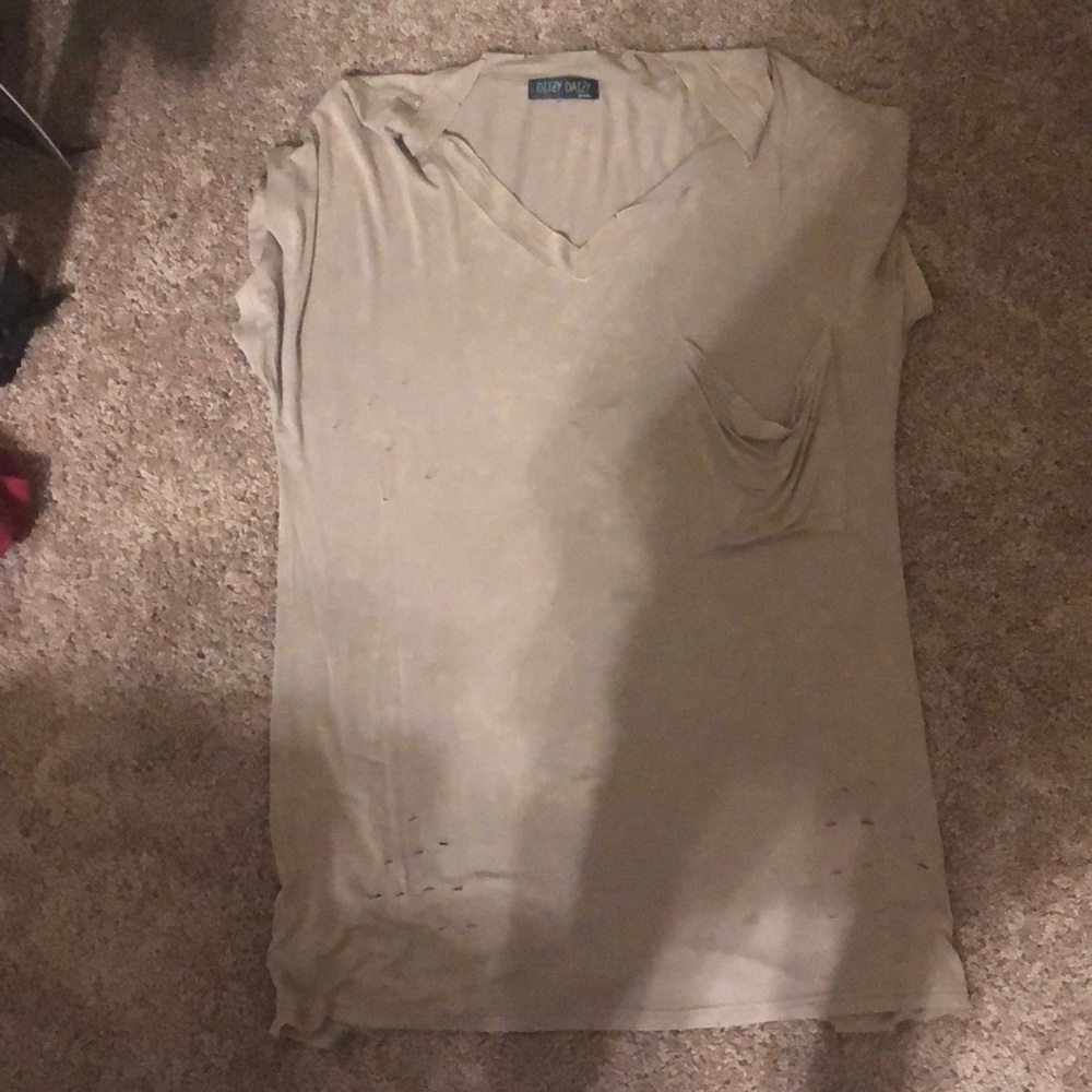 Tan T-shirt dress